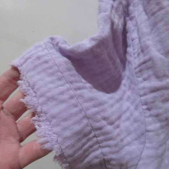 FREE PEOPLE WE THE FREE Palo Alto Textured Gauzy Cotton Oversize Pocket Top Boho - Picture 12 of 13